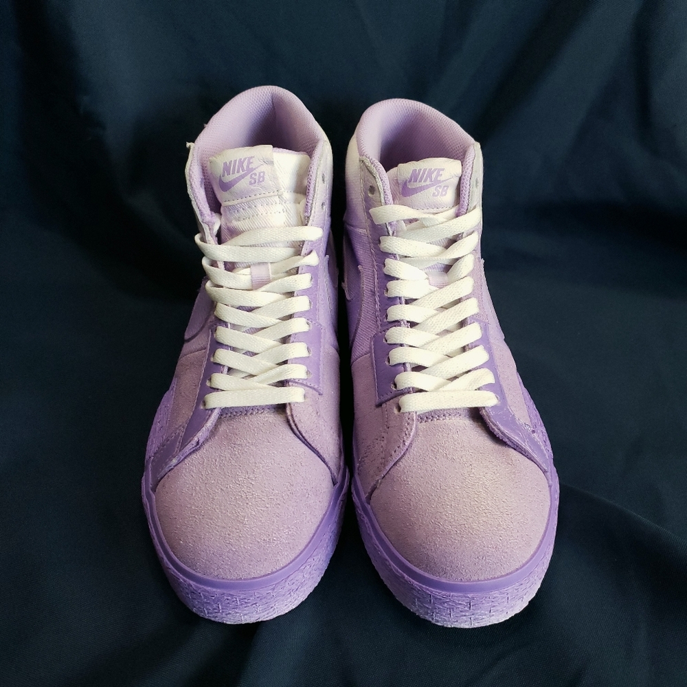 Nike SB Zoom Blazer Mid Premium Lilac Purple White Sneaker Mens US 8.5 - Picture 3 of 11